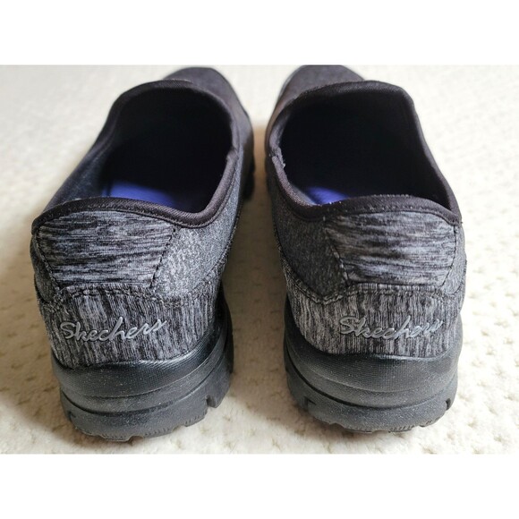 EUC Skechers Memory Foam Slip On Walking Sneakers Heather Black 22188R, size 7 - Picture 5 of 8